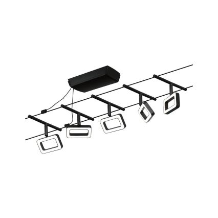 Paulmann 94485 - KIT 5xLED/4,8W Sistema completo a cavo FRAME 230V nero