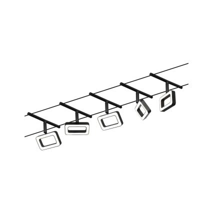 Paulmann 94485 - KIT 5xLED/4,8W Sistema completo a cavo FRAME 230V nero
