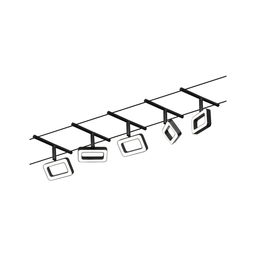 Paulmann 94485 - KIT 5xLED/4,8W Sistema completo a cavo FRAME 230V nero