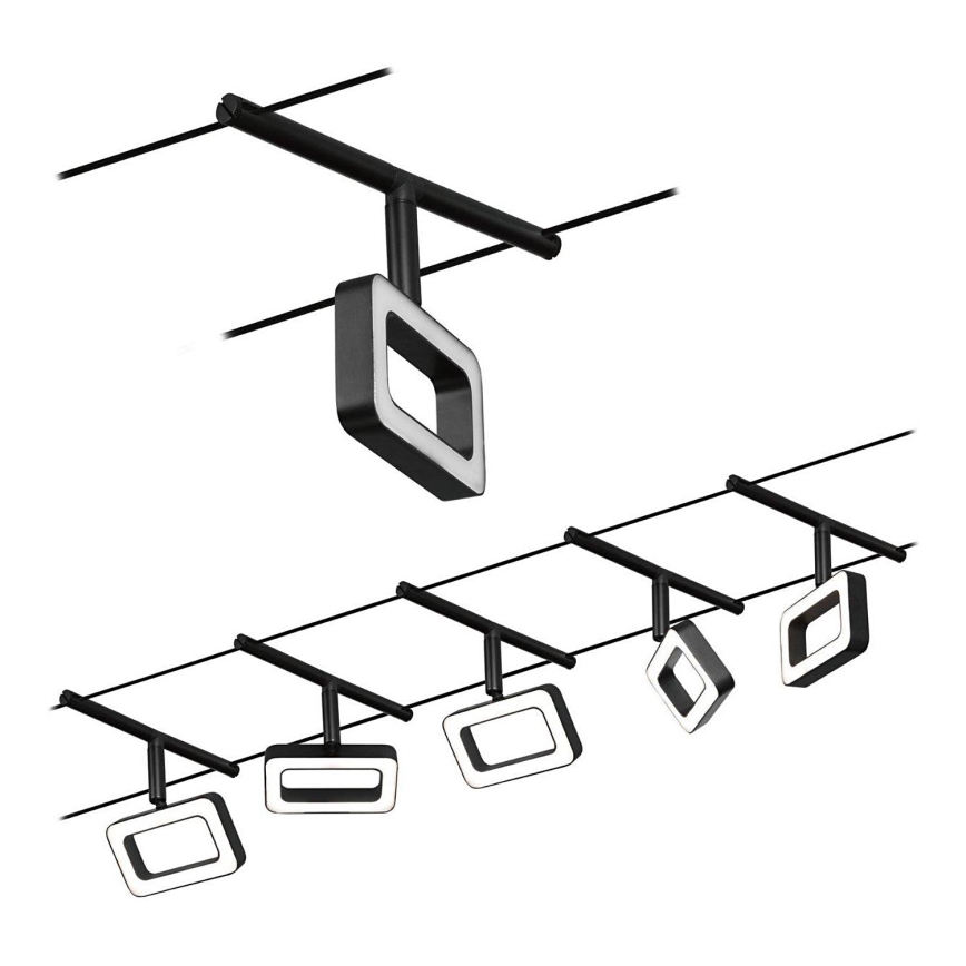 Paulmann 94485 - SET 5xLED/4,8W Faretto per sistema a binario FRAME 230V nero