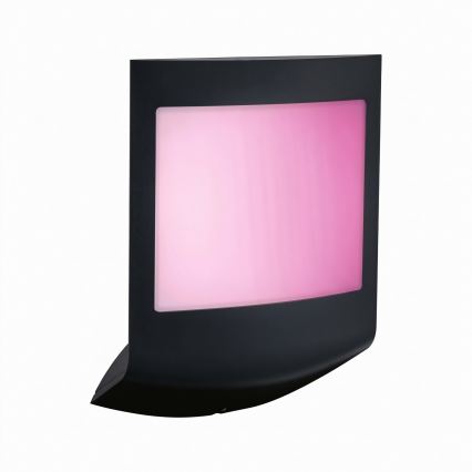 Paulmann 94513 - RGBW LED/8,2W IP44 Applique da esterno dimmerabile con sensore di movimento e sensore crepuscolare PADEA 230V antracite