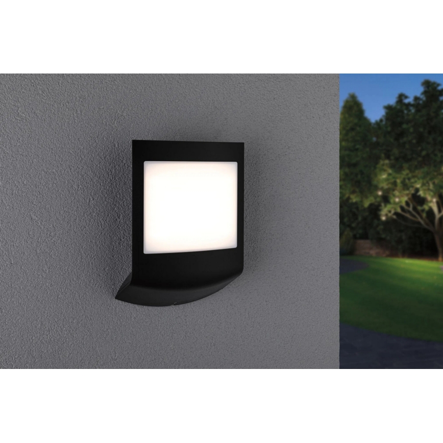 Paulmann 94513 - LED RGBW/8,2 W IP44 dimmerabile, illuminazione per numero civico con sensore di movimento e crepuscolare PADEA 230V antracite