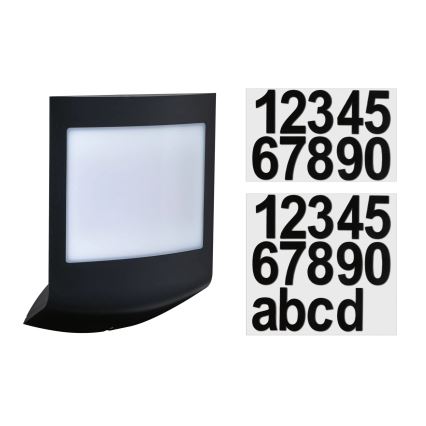 Paulmann 94513 - LED RGBW/8,2 W IP44 dimmerabile, illuminazione per numero civico con sensore di movimento e crepuscolare PADEA 230V antracite
