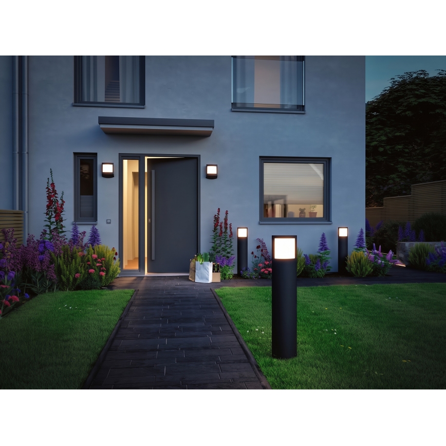 Paulmann 94514 - LED/8,5W IP44 Lampada da esterno dimmerabile con sensore di movimento e sensore crepuscolare PADEA 230V antracite