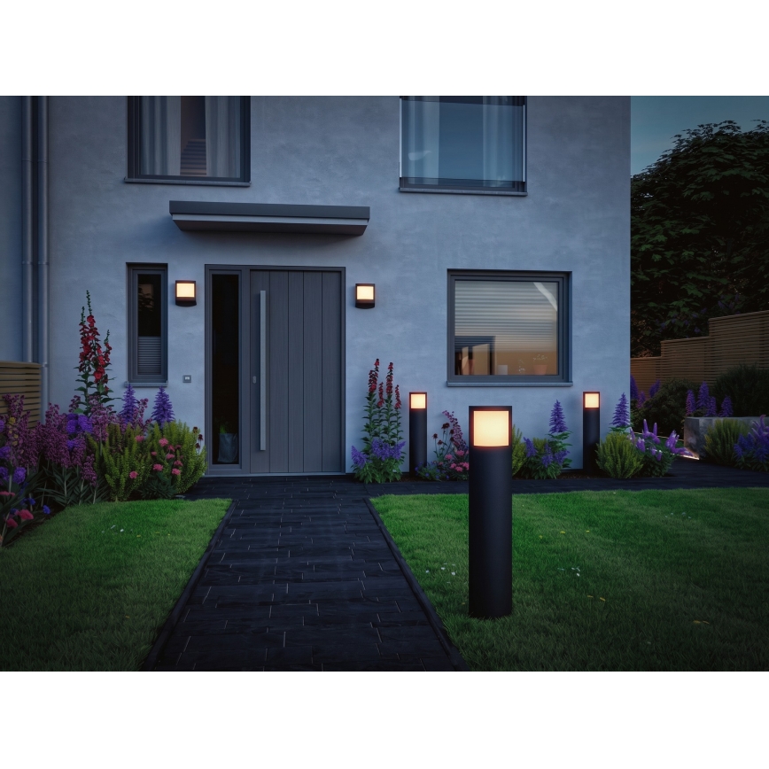 Paulmann 94514 - LED/8,5W IP44 Lampada da esterno dimmerabile con sensore di movimento e sensore crepuscolare PADEA 230V antracite