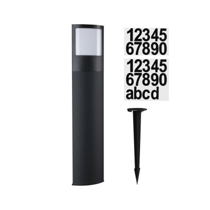 Paulmann 94515 - LED/8,5W IP44 Targa luminosa per numero civico dimmerabile con sensore di movimento e sensore crepuscolare PADEA 230V antracite