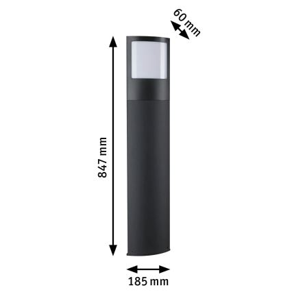 Paulmann 94515 - LED/8,5W IP44 Targa luminosa per numero civico dimmerabile con sensore di movimento e sensore crepuscolare PADEA 230V antracite