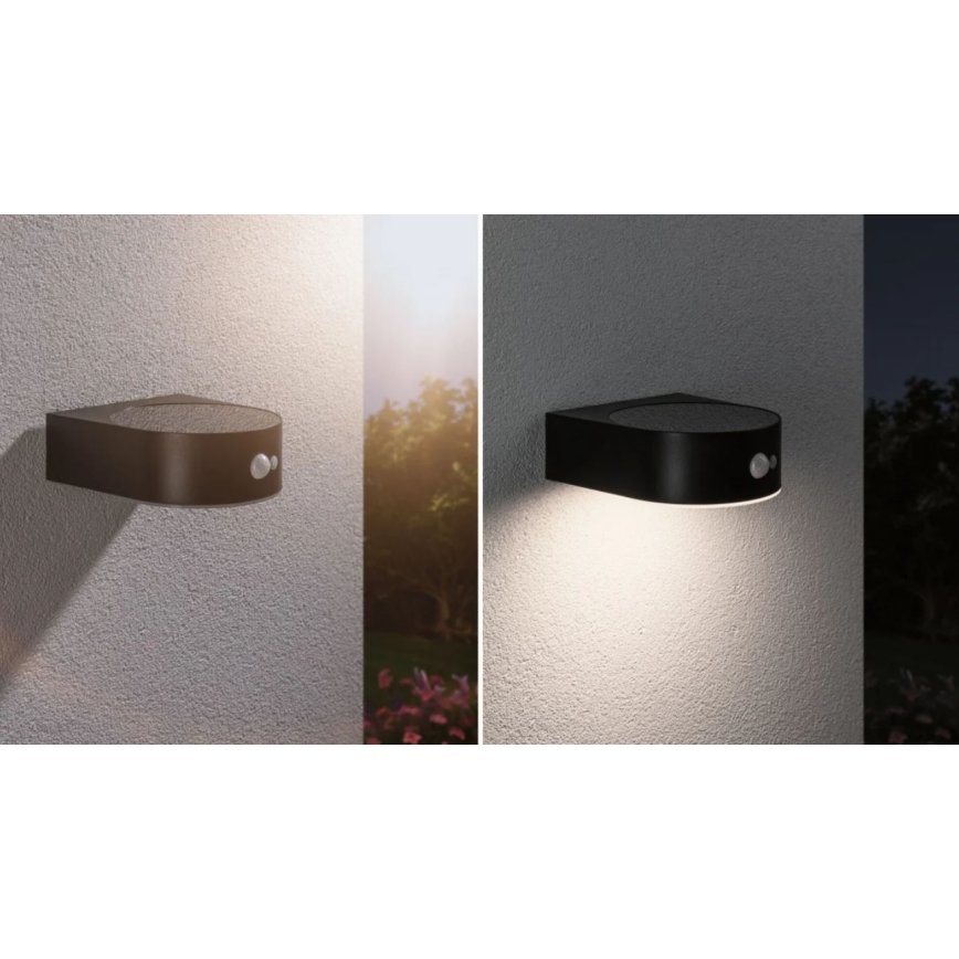 Paulmann 94570 - LED/5,5W IP44 Applique solare con sensore EILEEN 3,7V 2000 mAh