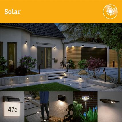 Paulmann 94578 - LED/0,1W IP67 Luce solare da incasso DOMENIC 1,2V 1500 mAh