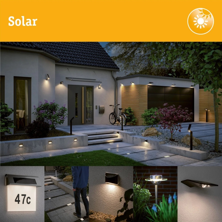 Paulmann 94578 - LED/0,1W IP67 Luce solare da incasso DOMENIC 1,2V 1500 mAh