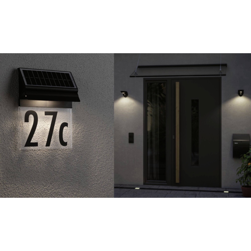 Paulmann 94694 - LED/0,2W IP44 Numero civico solare NEDA 3,7V 1800 mAh