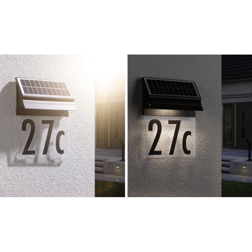 Paulmann 94694 - LED/0,2W IP44 Numero civico solare NEDA 3,7V 1800 mAh