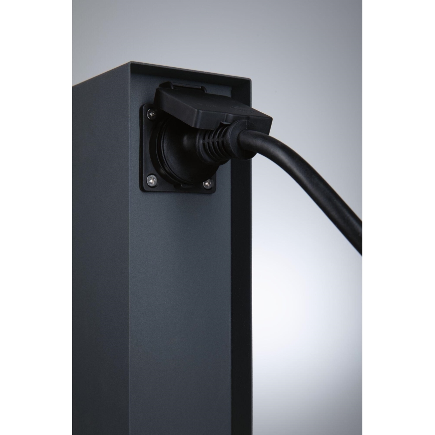 Paulmann 94700 - Colonna presa esterna RIO 2Z SCHUKO 230V IP44
