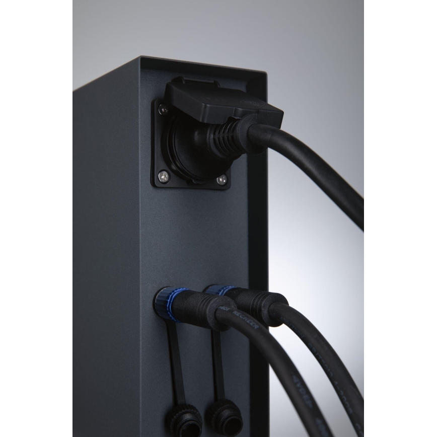 Paulmann 94700 - Colonna presa esterna RIO 2Z SCHUKO 230V IP44