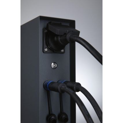 Paulmann 94701 -Multipresa verticale da esterno con sensore crepuscolare RIO 2Z SCHUKO 230V IP44