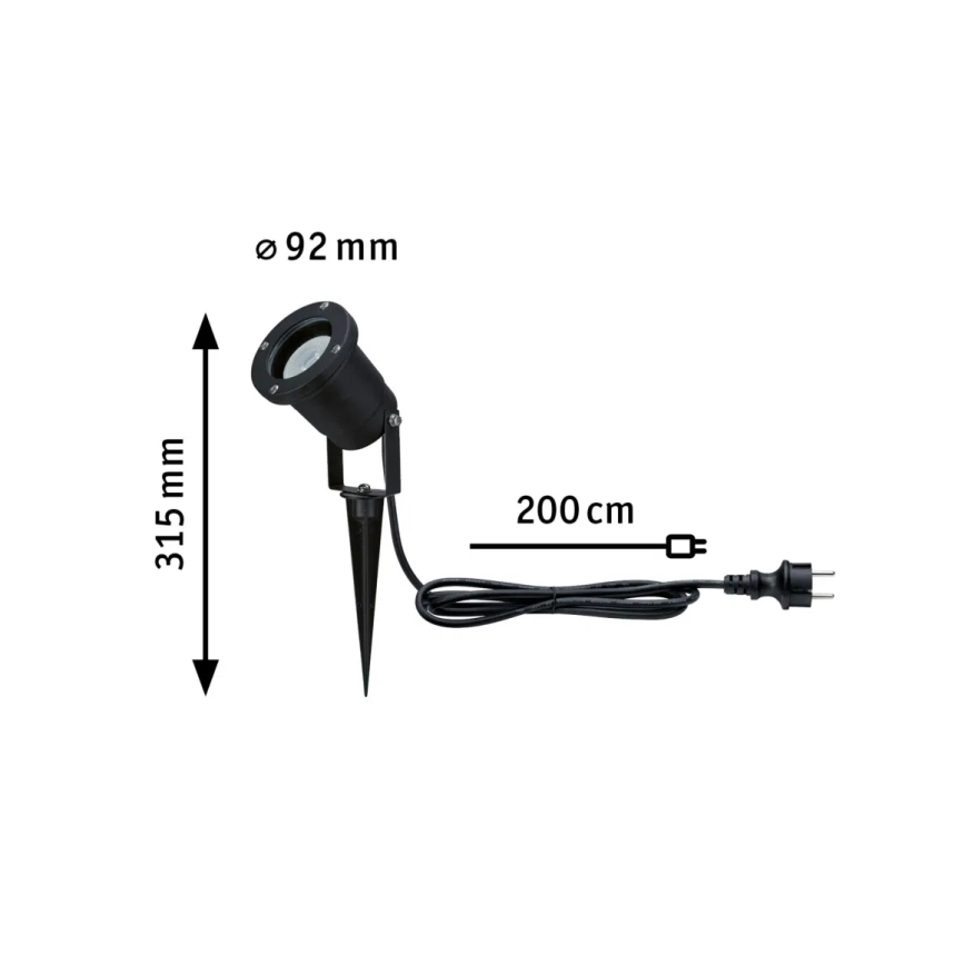 Paulmann 94731 - LED/4,3W IP65 Lampada da esterno SPOT 230V