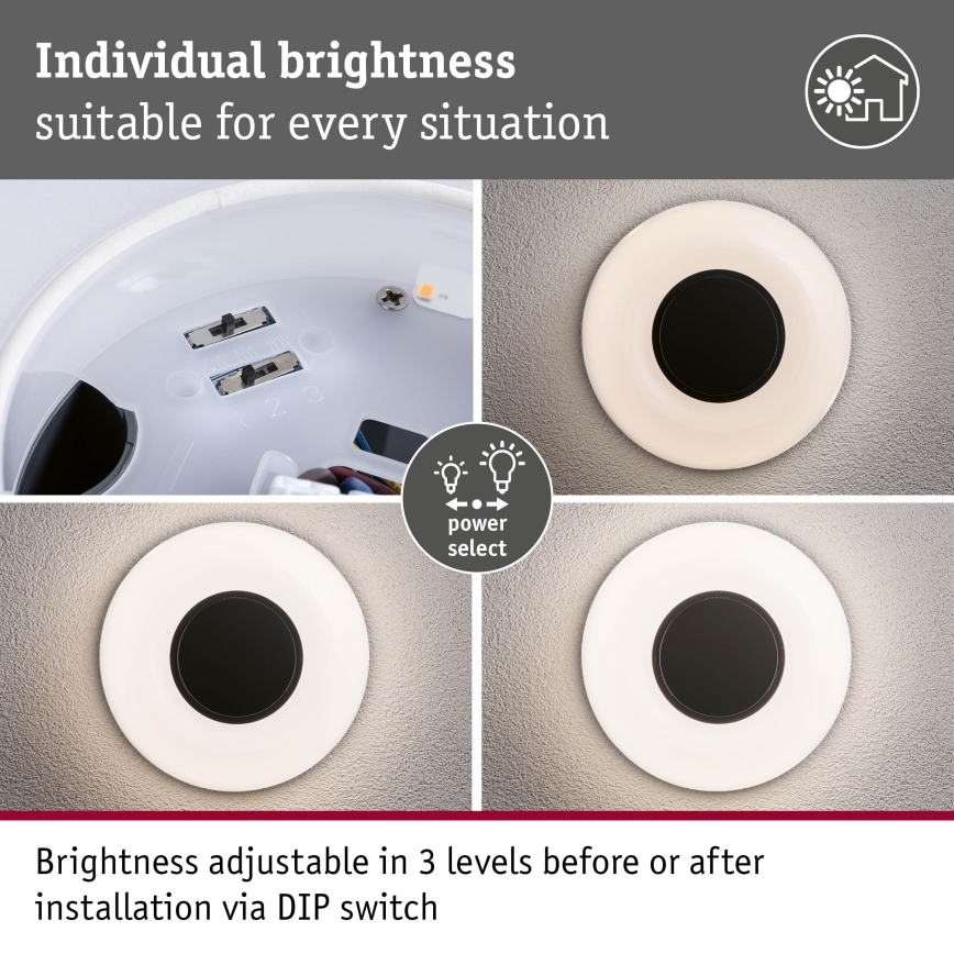 Paulmann 94955 - LED/20,5W IP65 Applique da parete per esterni dimmerabile AUREVA 230V 2200/3000/4000K antracite