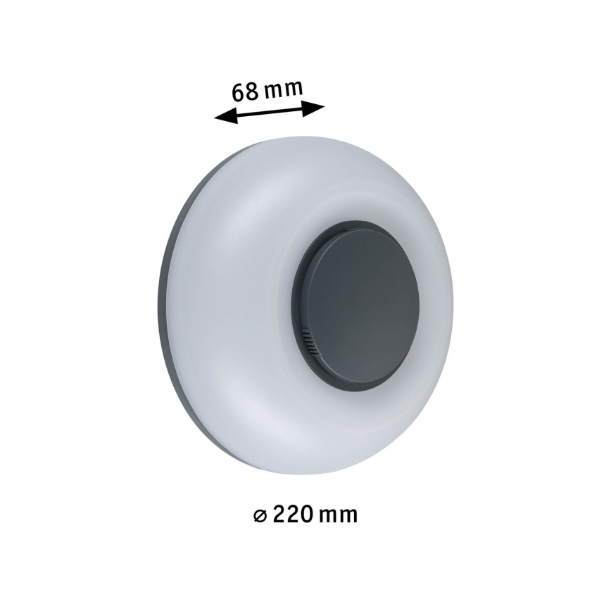 Paulmann 94955 - LED/20,5W IP65 Applique da parete per esterni dimmerabile AUREVA 230V 2200/3000/4000K antracite
