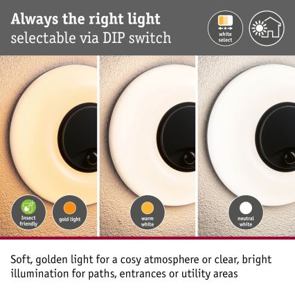 Paulmann 94956 - LED/20,5W IP65 Applique da esterno dimmerabile con sensore di movimento e sensore crepuscolare AUREVA 230V 2200/3000/4000K antracite