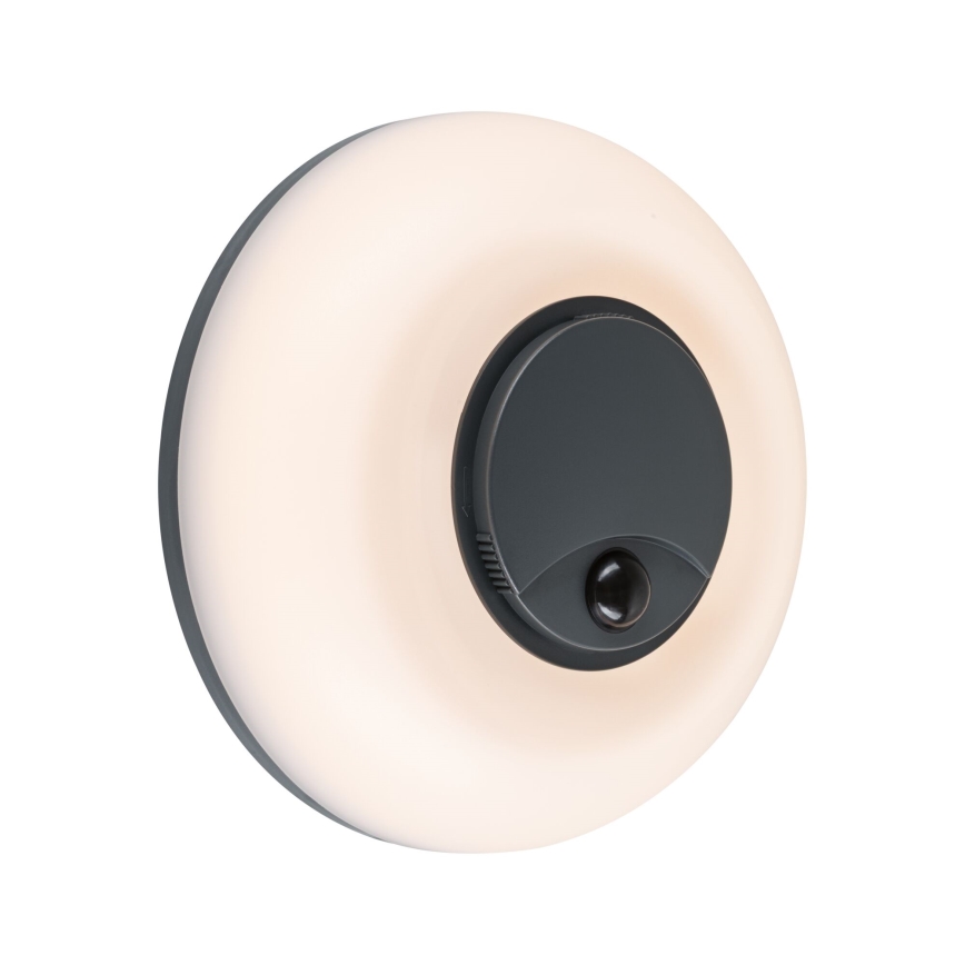 Paulmann 94956 - LED/20,5W IP65 Applique da esterno dimmerabile con sensore di movimento e sensore crepuscolare AUREVA 230V 2200/3000/4000K antracite