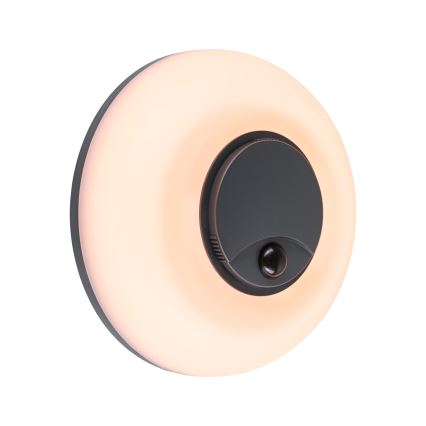 Paulmann 94956 - LED/20,5W IP65 Applique da esterno dimmerabile con sensore di movimento e sensore crepuscolare AUREVA 230V 2200/3000/4000K antracite