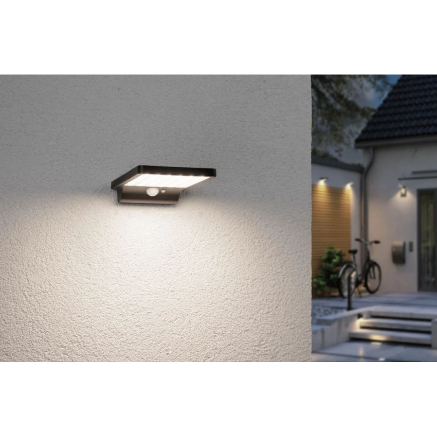 Paulmann 95393 - LED/4W IP44 Applique solare dimmerabile con sensore SOLVEIG 3,7V 2000 mAh