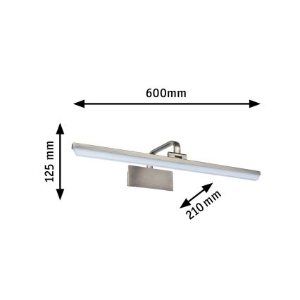 Paulmann 95570 - Lampada per quadri LED 11W RENAN 230 V 60 cm, ottone