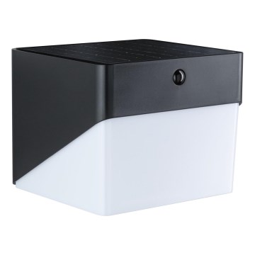 Paulmann 95746 - LED/2,3W IP44 Lampada da parete solare con sensore EILEEN 3,7/230V 4000 mAh nera