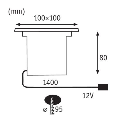 Paulmann 98876 - SET 3x LED/1,2W IP65 Lampada segnapasso SPECIAL LINE 230V/12V