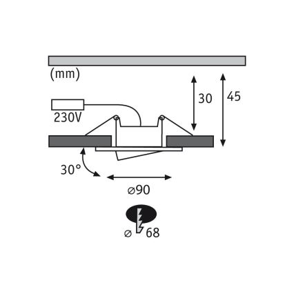 Paulmann 99933 - SET 3x LED/5,2W IP65 Lampada da incasso dimmerabile per bagni 230V