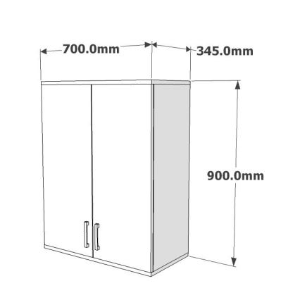 Pensile bagno ZOE 90x70 cm bianco