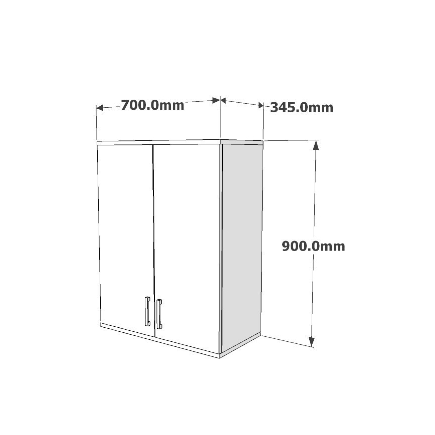 Pensile bagno ZOE 90x70 cm bianco