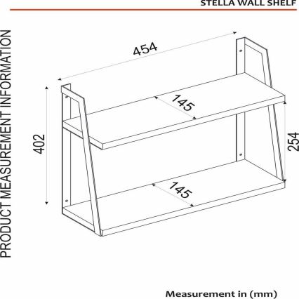 Pensile STELLA 40,2x45,4 cm marrone/nero