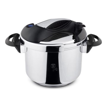 Pentola a pressione TURBO 6 l acciaio inox/nero