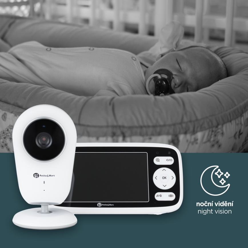 PETITE&MARS - Baby monitor con display NANO 4.0 3,7V 1760 mAh