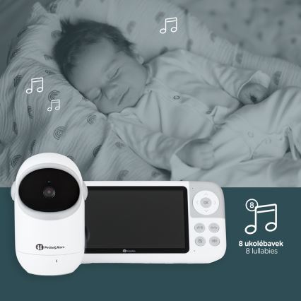 PETITE&MARS - Baby monitor con schermo EVE 5.0 3,8V 3050 mAh