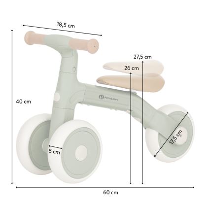 PETITE&MARS - Bicicletta senza pedali 3 in 1 BINGO Rosa polvere