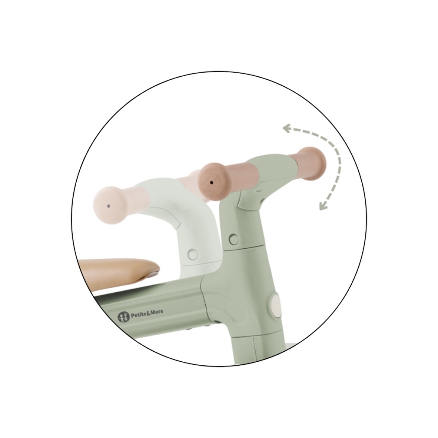 PETITE&MARS - Bicicletta senza pedali 3 in 1 BINGO Sage Leaf per bambini