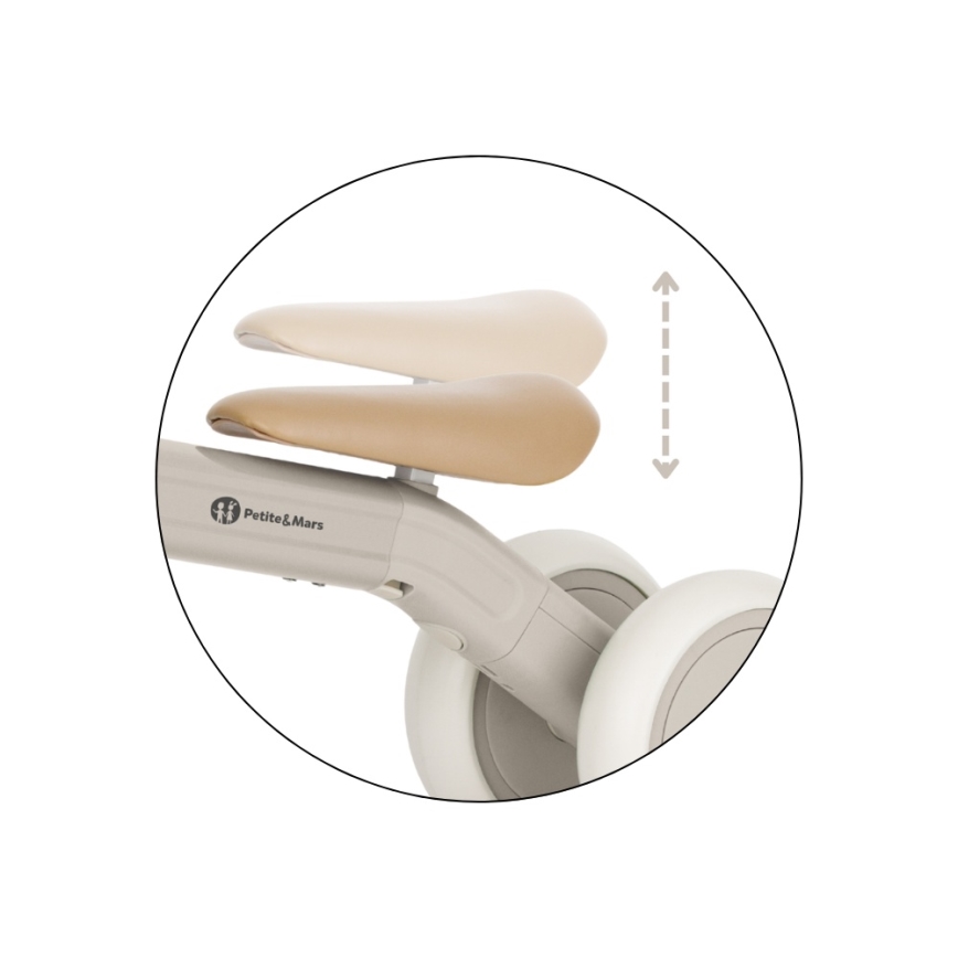 PETITE&MARS - Bicicletta senza pedali 3 in 1 per bambini BINGO Ivory White