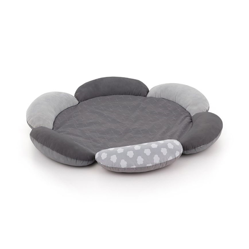 PETITE&MARS - Coperta per bambini per giocare 3v1 CLOUD grigio scuro