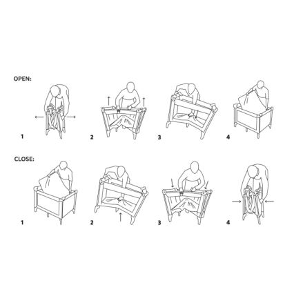 PETITE&MARS - Lettino da viaggio KOOT Lite Grigio scuro