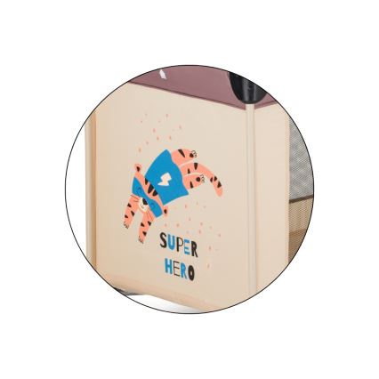 PETITE&MARS - Lettino da viaggio KOOT Tiger Super Hero