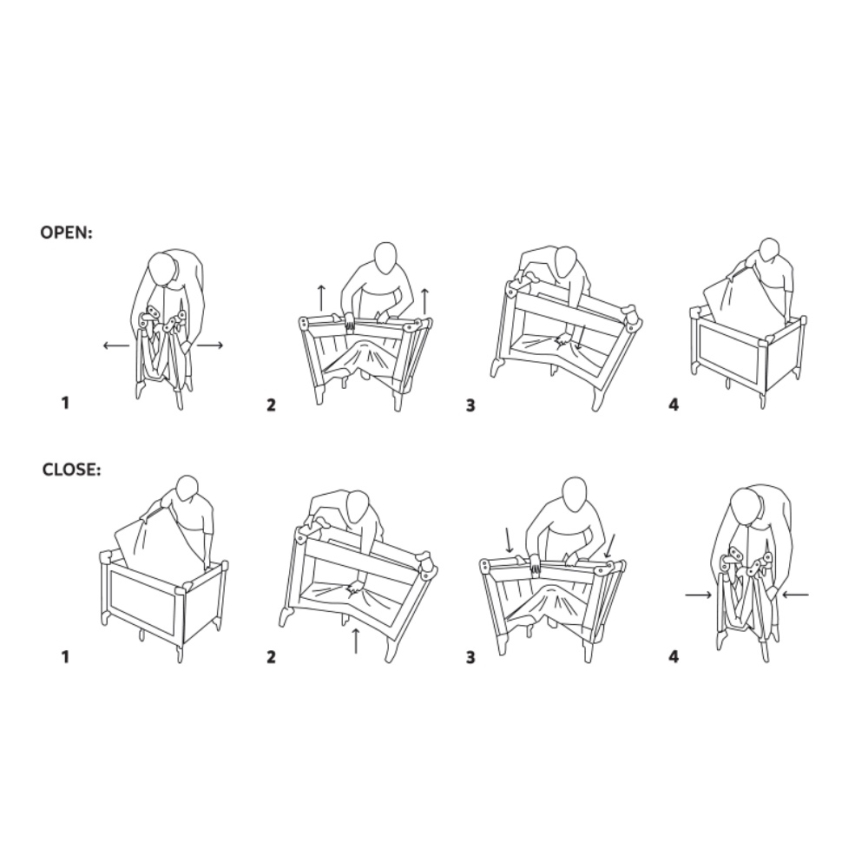 PETITE&MARS - Lettino da viaggio KOOT Zebra Super Power