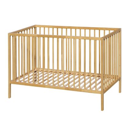 PETITE&MARS - Lettino per bambini + barriera protettiva NELA BEECH 120x60 cm faggio