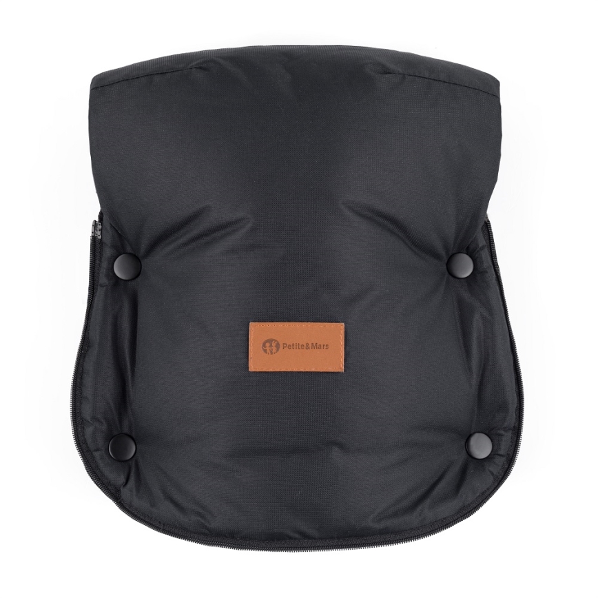 PETITE&MARS - Manicotto per passeggino FURRY Forever Black