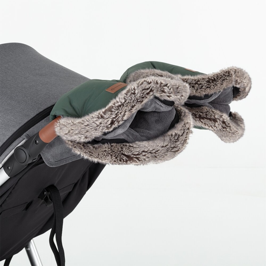 PETITE&MARS - Manicotto per passeggino FURRY Veritable Khaki