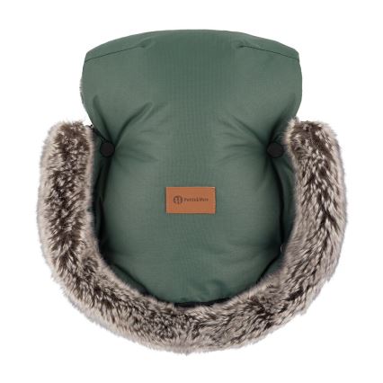 PETITE&MARS - Manicotto per passeggino FURRY Veritable Khaki