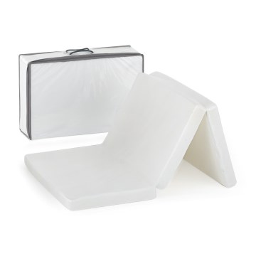 PETITE&MARS - Materasso da viaggio pieghevole FOLDIE 120x60 cm bianco