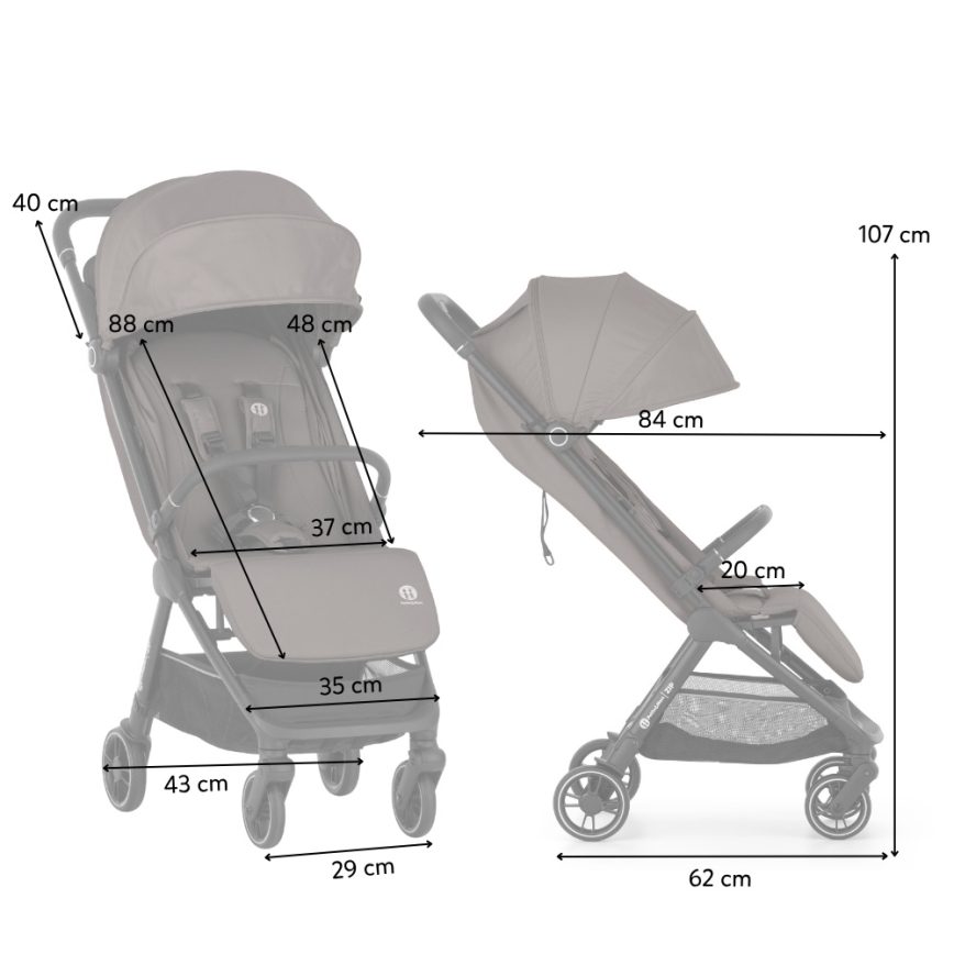 PETITE&MARS - Passeggino sportivo ZIP Creamy Cocoa