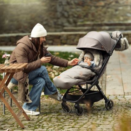 PETITE&MARS - Passeggino sportivo ZIP Grigio velluto